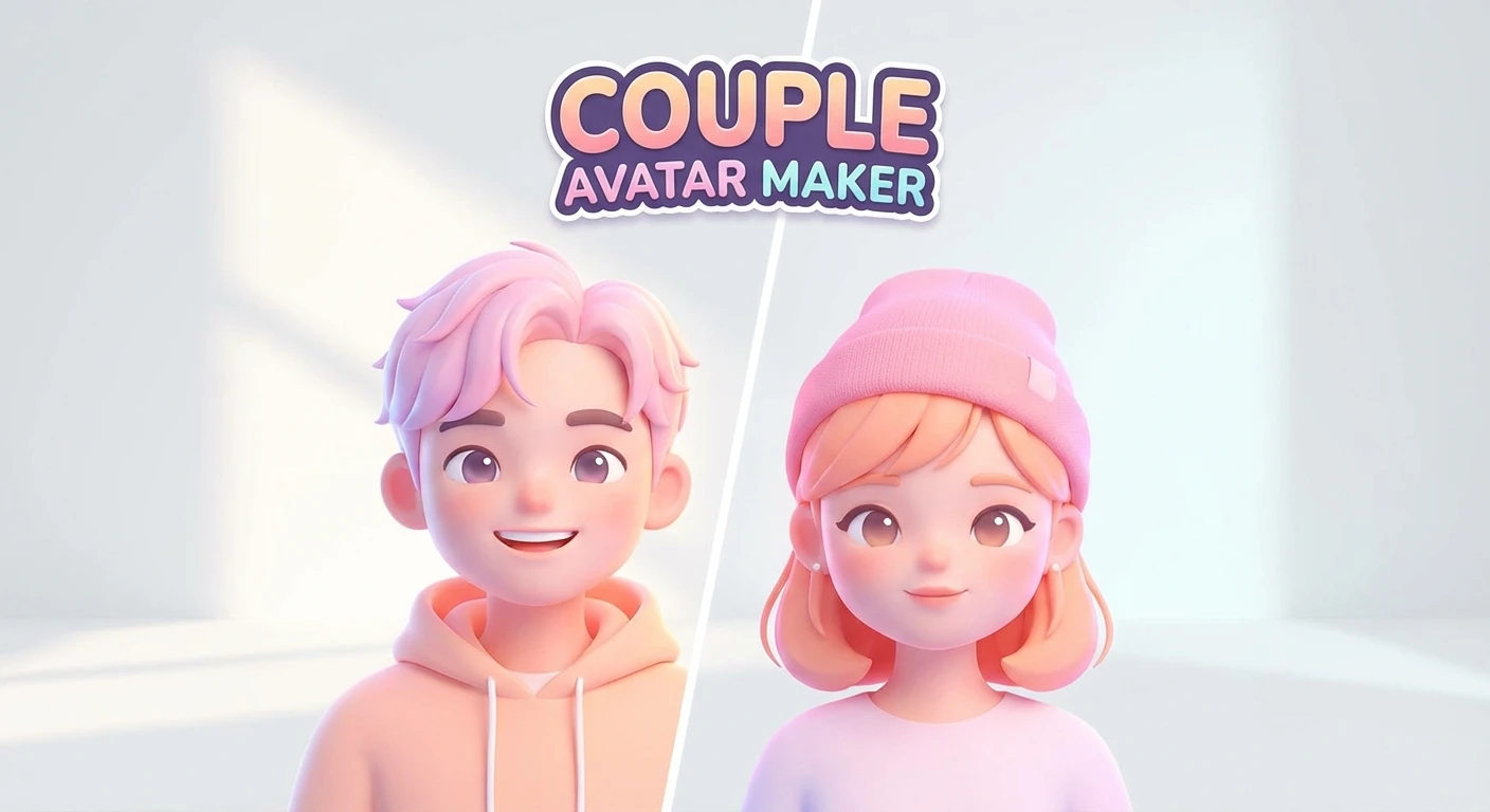 Matching PFP Maker template: pastel toy avatar pair
